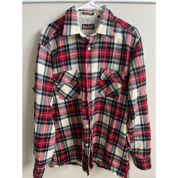 Mens' Back Packer Long Sleeve Flannel Button Up Size Large - Picture 1 of 3